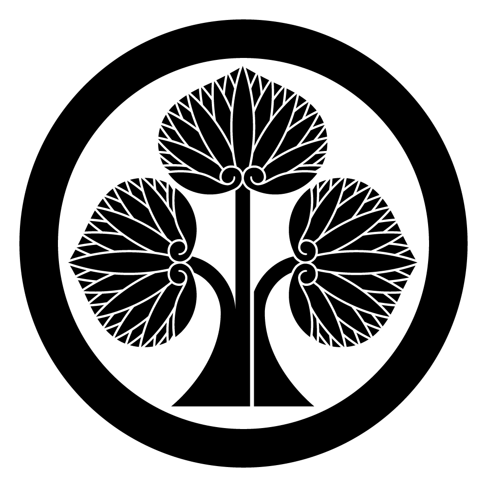 徳川四天王の一人・本多忠勝の家紋「本多立ち葵」の高精細フリー画像