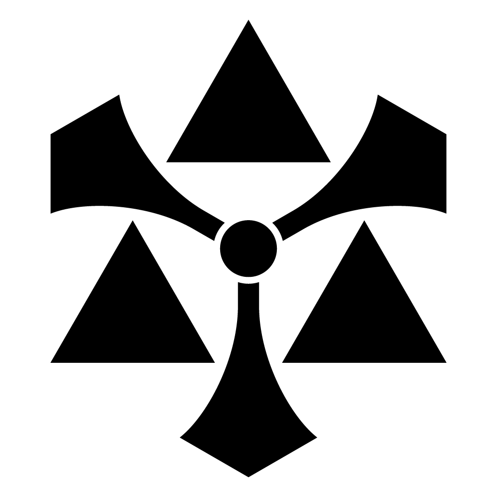 家紋 剣三つ鱗 のフリー画像 背景透過 とベクター素材 Eps 家紋epsフリー素材の発光大王堂