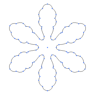 家紋「春風雪」紋のベクターフリー素材のアウトライン画像
