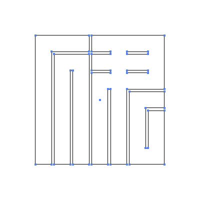 家紋「伊」紋のベクターフリー素材のアウトライン画像