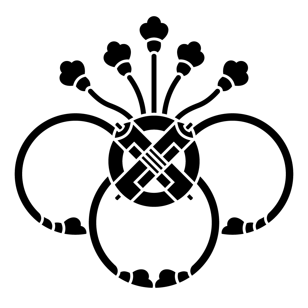 家紋「祇園守桐」の高精細フリー画像。