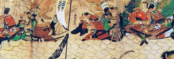 蒙古襲来絵詞に登場する鷹の羽紋