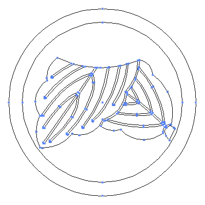 ���ւɐ܂ꔐ�̃t���[�f�ރA�E�g���C���摜