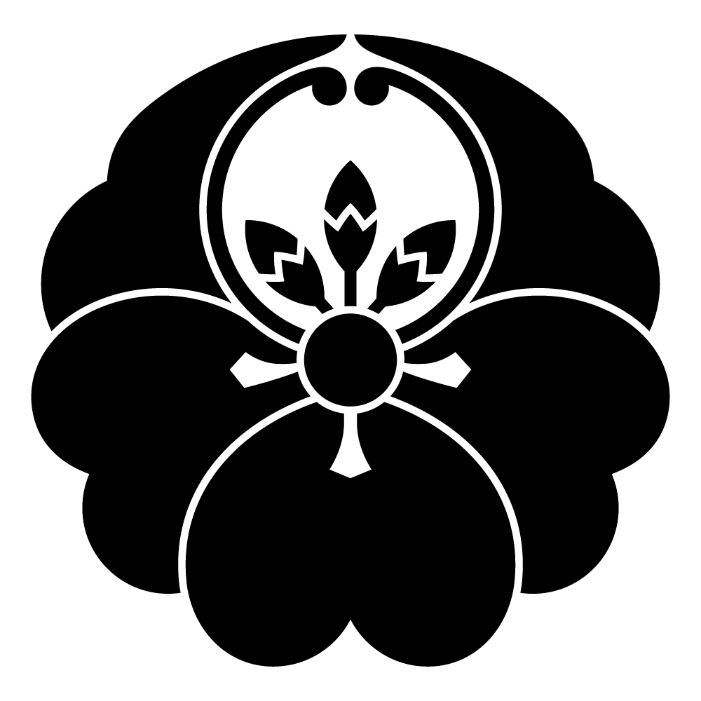 家紋「浮線片喰」の高精細フリー画像。