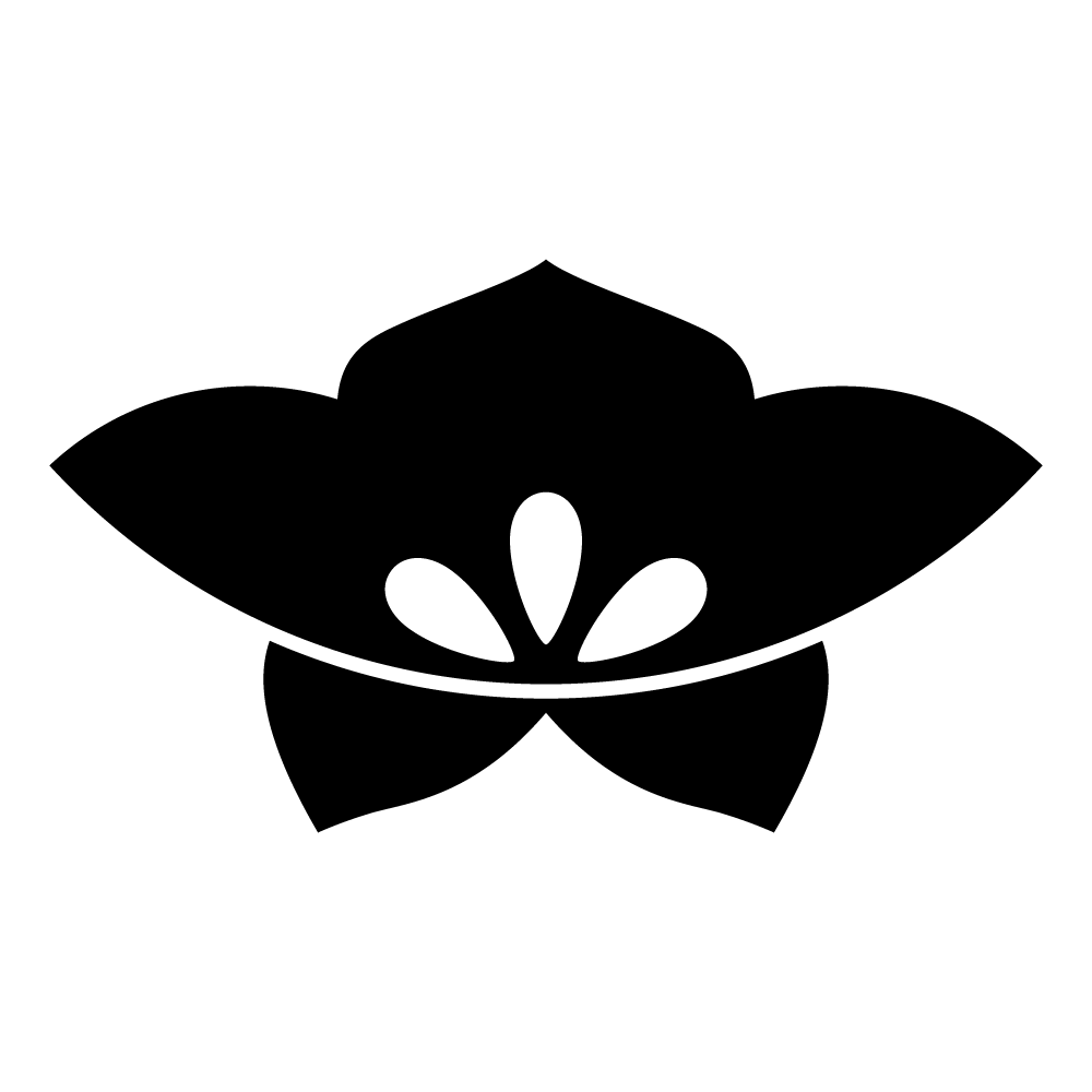 家紋「盃桔梗」の高精細画像。