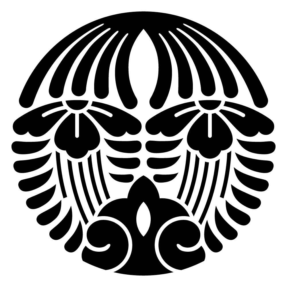 家紋「橘杏葉」の高精細フリー画像。