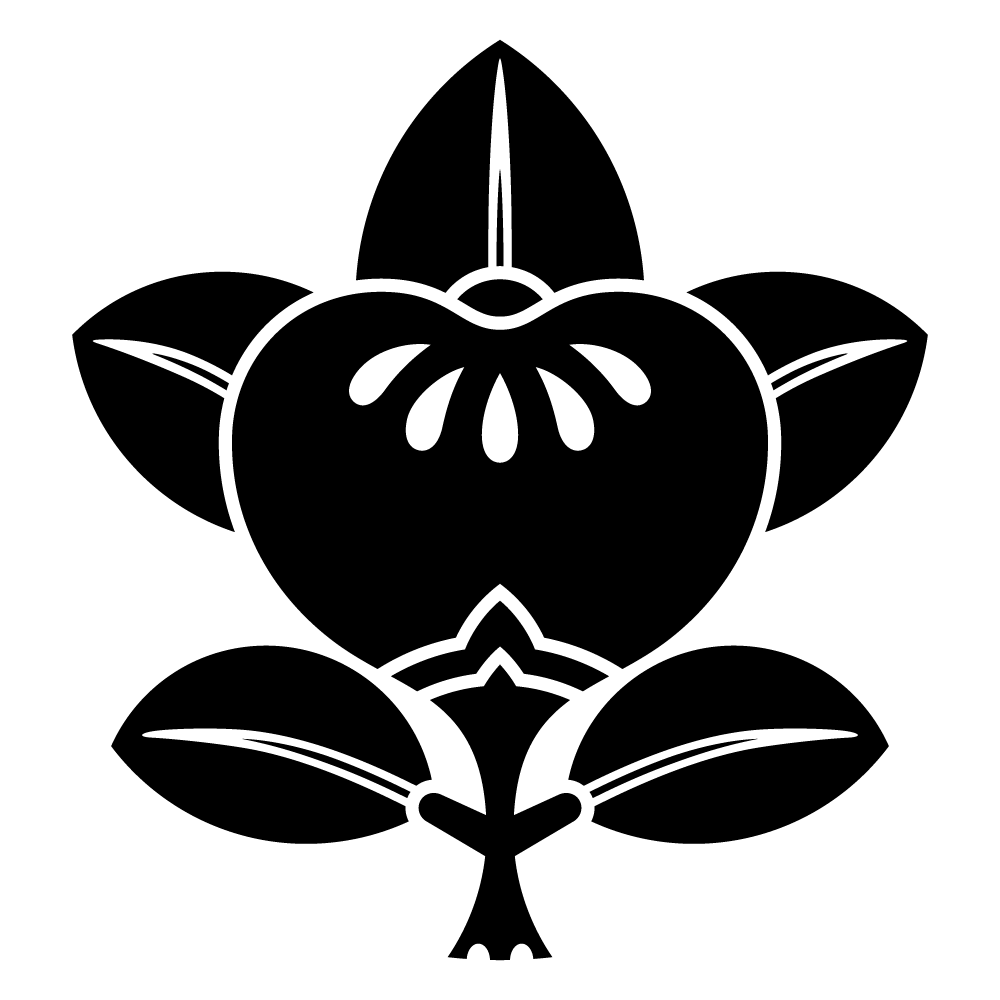 家紋「大和神社橘」の高精細フリー画像。