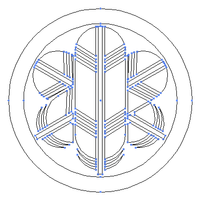 陣笠　丸に違い鷹の羽紋 Amazon.co.jp: 家紋シール 大谷吉継 丸に違い鷹の羽 24cm x 24cm KS24