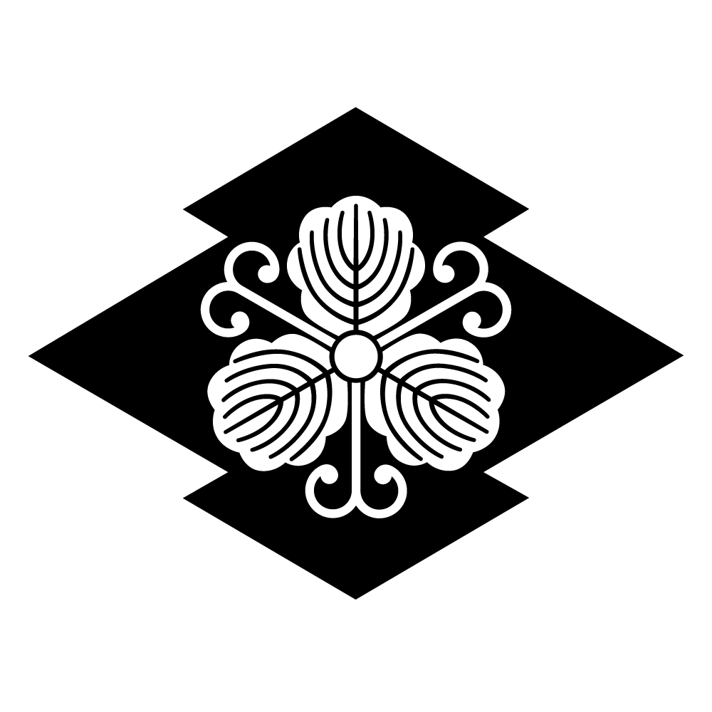 家紋「松皮菱に蔓柏」の高精細画像。