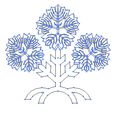 �Ɩ�u�z�K���̗t�i�z�K��Ёj�v��̃x�N�^�[�t���[�f�ނ̃A�E�g���C���摜